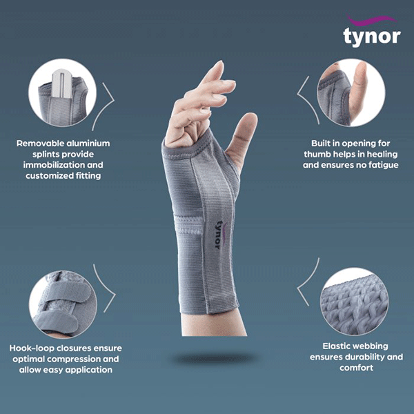 Tynor Elastic Wrist Splint - Left