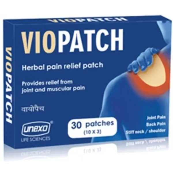 Viopatch Herbal Pain Relief Patch is a herbal transdermal patch that relieves musculoskeletal pain and inflammation on the applied area by sustained release for over 12 hours after application. It assists in relieving discomfort faced due to stiff neck, back, joint and shoulder pain.